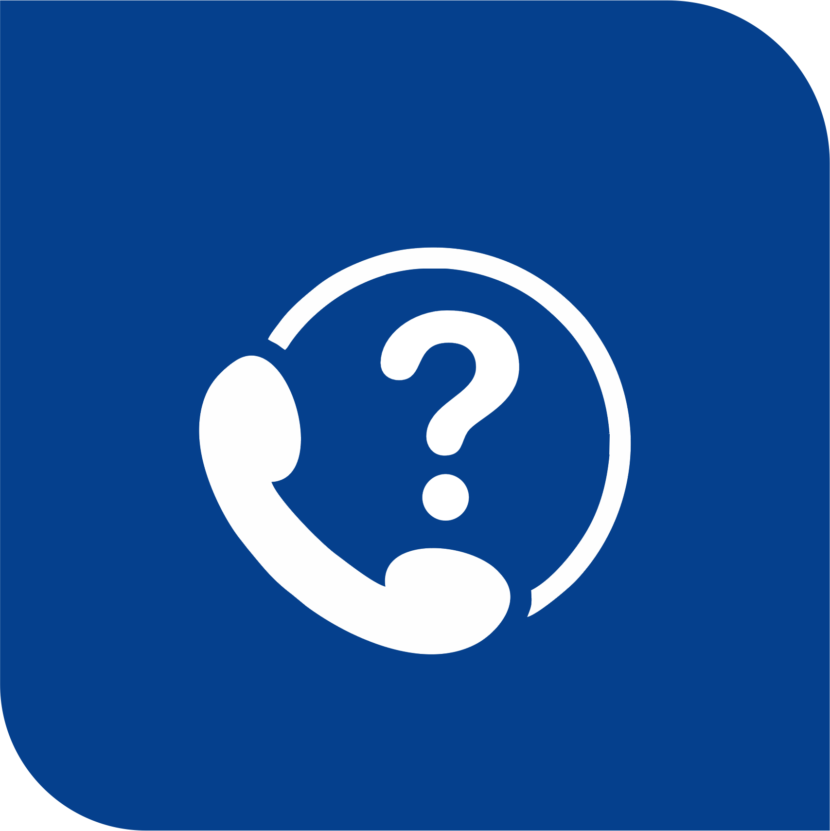 telephone answering service question mark